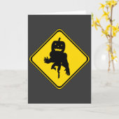 Halloween Monster Ahead Kaart (Gele Bloem)