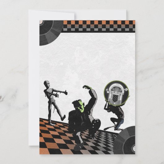 Halloween Monster Bash Costume Party Kaart (Achterkant)