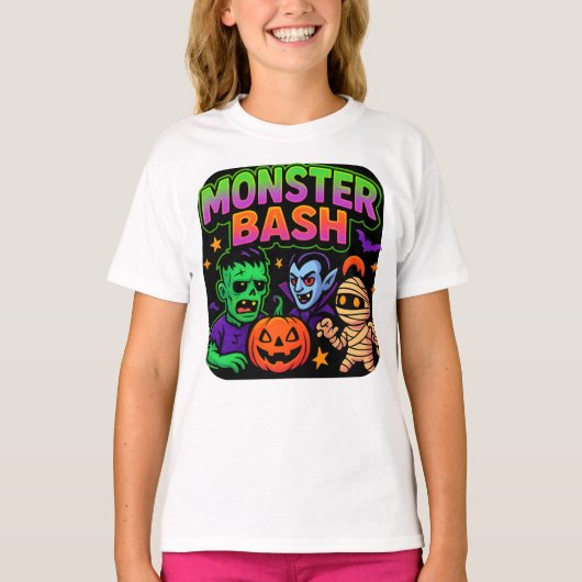 Halloween Monster Bash Kleding Schattige Unisex T-shirt (Voorkant)