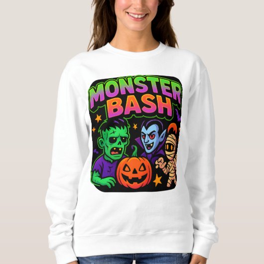 Halloween Monster Bash Kleding Schattige Unisex Trui (Voorkant)