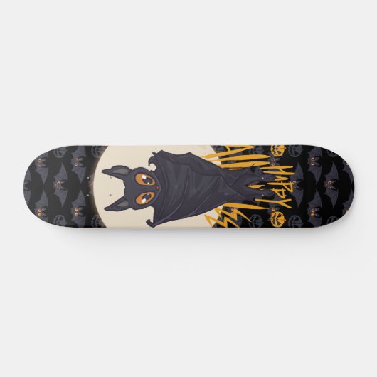 Halloween Monster Bat Persoonlijk Skateboard (Horizontaal)