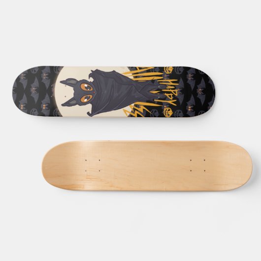 Halloween Monster Bat Persoonlijk Skateboard (Horizontaal)