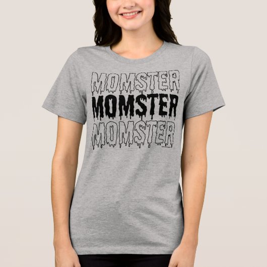 Halloween Monster Bella Canvas Tri-Blend Shirt (Voorkant)