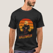 Halloween monster bij zonsondergang T-Shirt (Voorkant)
