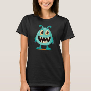 Halloween/Monster/cartoon basic donker T-shirt