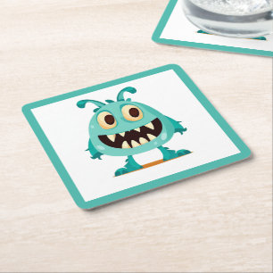 Halloween/Monster/cartoon Kartonnen Onderzetters