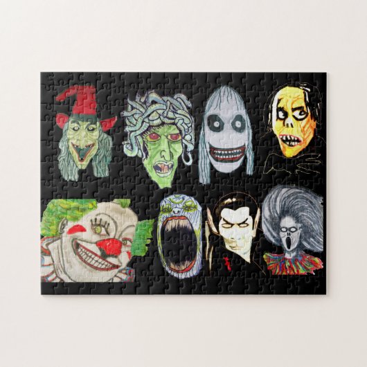 HALLOWEEN MONSTER COLLAGE LEGPUZZEL (Horizontaal)