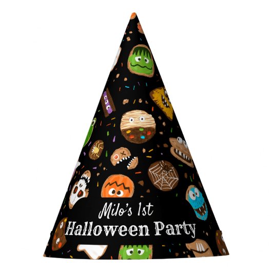 Halloween Monster Cookie leuk kinder Feesthoedjes (Voorkant)