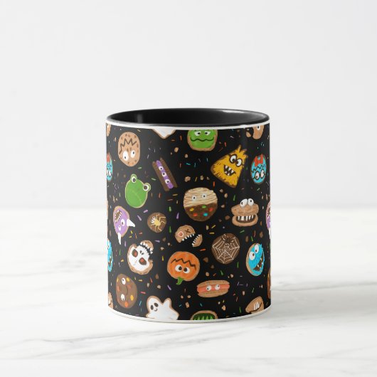 Halloween Monster Cookie leuke gezichten Mok (Midden)