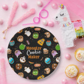 Halloween Monster Cookie Maker leuk kleurrijk Papieren Bordje (Feest)