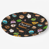 Halloween Monster Cookie Maker leuk kleurrijk Papieren Bordje (Gekanteld)