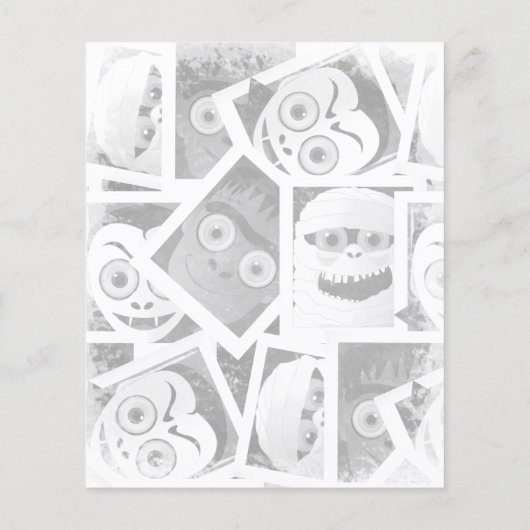 Halloween Monster Costume Party Invite Flyer (Achterkant)