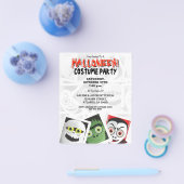 Halloween Monster Costume Party Invite Flyer (Enkel)