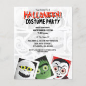 Halloween Monster Costume Party Invite Flyer (Voorkant)