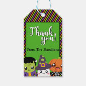 Halloween Monster Dank u Label voor feestvieren Cadeaulabel (Voorkant)