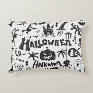 Halloween Monster Doodles Plezier Accent Kussen