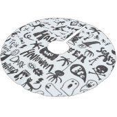 Halloween Monster Doodles Plezier Kerstboom Rok (Gekanteld)
