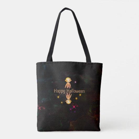 Halloween monster en een heks tote bag (Achterkant)