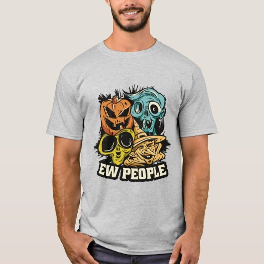 Halloween Monster Faces T-shirt (Voorkant)