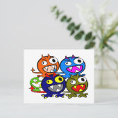 Halloween Monster Friends Briefkaart (Staand voorkant)