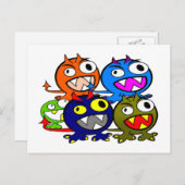 Halloween Monster Friends Briefkaart (Voorkant / Achterkant)