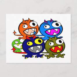 Halloween Monster Friends Briefkaart