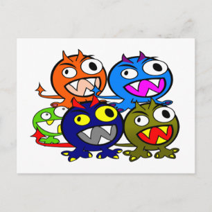 Halloween Monster Friends Briefkaart