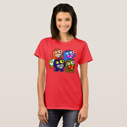 Halloween Monster Friends T-shirt (Voorkant volledig)