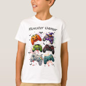 Halloween Monster Gamer T-shirt (Voorkant)