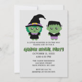 Halloween Monster Gender Reveal Party Uitnodiging (Voorkant)
