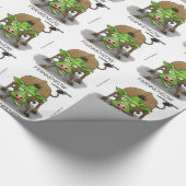 Halloween Monster Grappige Koe Cadeaus Cadeaupapier (Hoek)