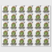 Halloween Monster Grappige Koe Cadeaus Cadeaupapier (Vlak)