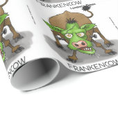Halloween Monster Grappige Koe Cadeaus Cadeaupapier (Rol Hoek)