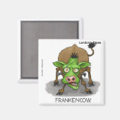 Halloween Monster Grappige Koe Cadeaus Magneet (Voorkant / Achterkant)