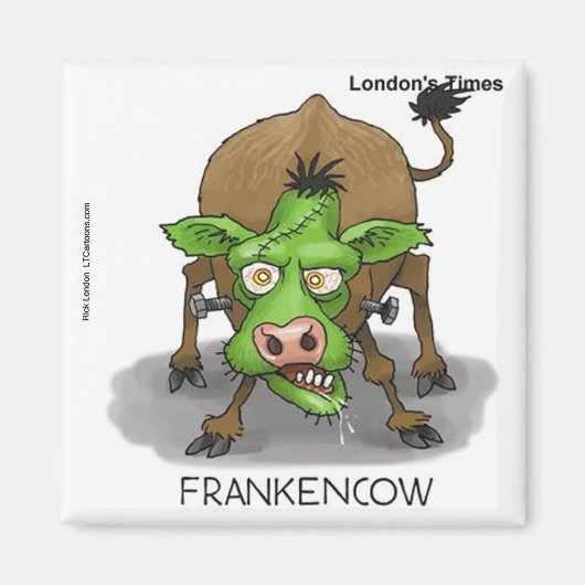 Halloween Monster Grappige Koe Cadeaus Magneet (Voorkant)