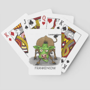 Halloween Monster Grappige Koe Cadeaus Pokerkaarten