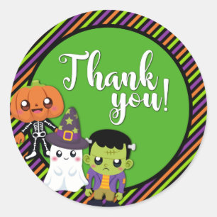 Halloween Monster Hartelijk dank voor de feestvret Ronde Sticker