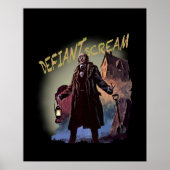 Halloween Monster Horror Comic Defiant Scream Poster (Voorkant)