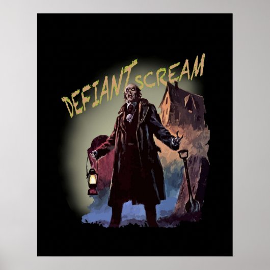 Halloween Monster Horror Comic Defiant Scream Poster (Voorkant)