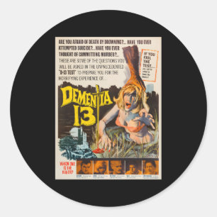 Halloween Monster Horror Film Ronde Sticker