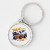 HALLOWEEN MONSTER IN HET BEDDENGORDIJN SLEUTELHANGER (Voorkant)