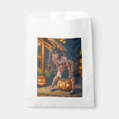 Halloween Monster Jack-o-Lantern & Bat Vixen Girl Bedankzakje (Voorkant)