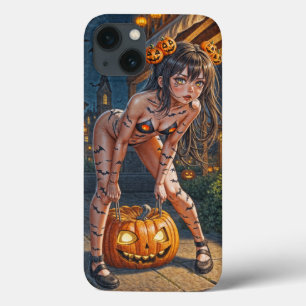 Halloween Monster Jack-o-Lantern & Bat Vixen Girl Case-Mate iPhone Case