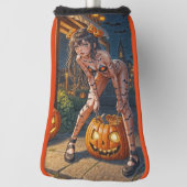 Halloween Monster Jack-o-Lantern & Bat Vixen Girl Golfheadcover (Draai 90)