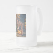 Halloween Monster Jack-o-Lantern & Bat Vixen Girl Matglas Bierpul (Voorkant rechts)