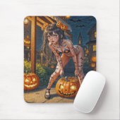 Halloween Monster Jack-o-Lantern & Bat Vixen Girl Muismat (Met muis)