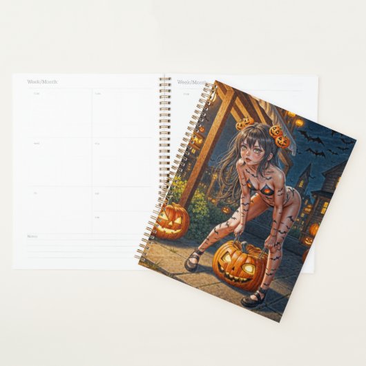 Halloween Monster Jack-o-Lantern & Bat Vixen Girl Planner (Display)