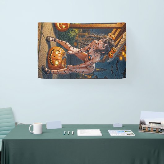 Halloween Monster Jack-o-Lantern & Bat Vixen Girl Spandoek (Beurs)