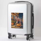 Halloween Monster Jack-o-Lantern & Bat Vixen Girl Sticker (Koffer)