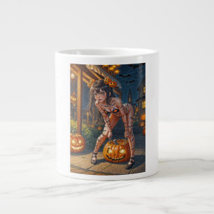 Halloween Monster Jack-o-Lantern & Vleermuis Vixen Grote Koffiekop